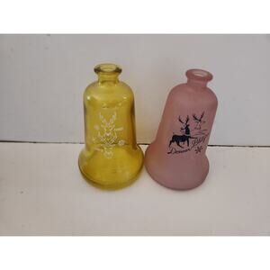 FIRST NATIONAL BANK CHRISTMAS WHEATON REINDEER BELL BOTTLE SERIES "1982-1987"